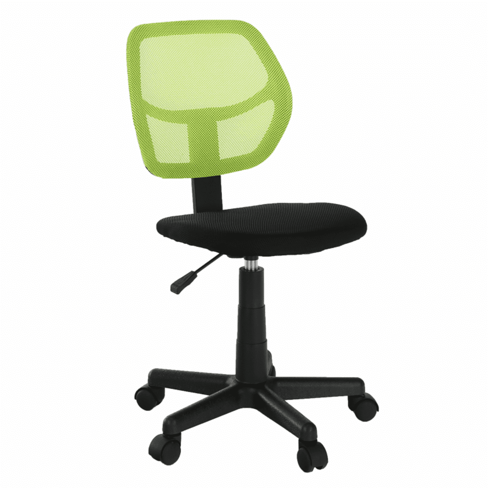 KONDELA Otočná stolička, zelená / čierna, MESH